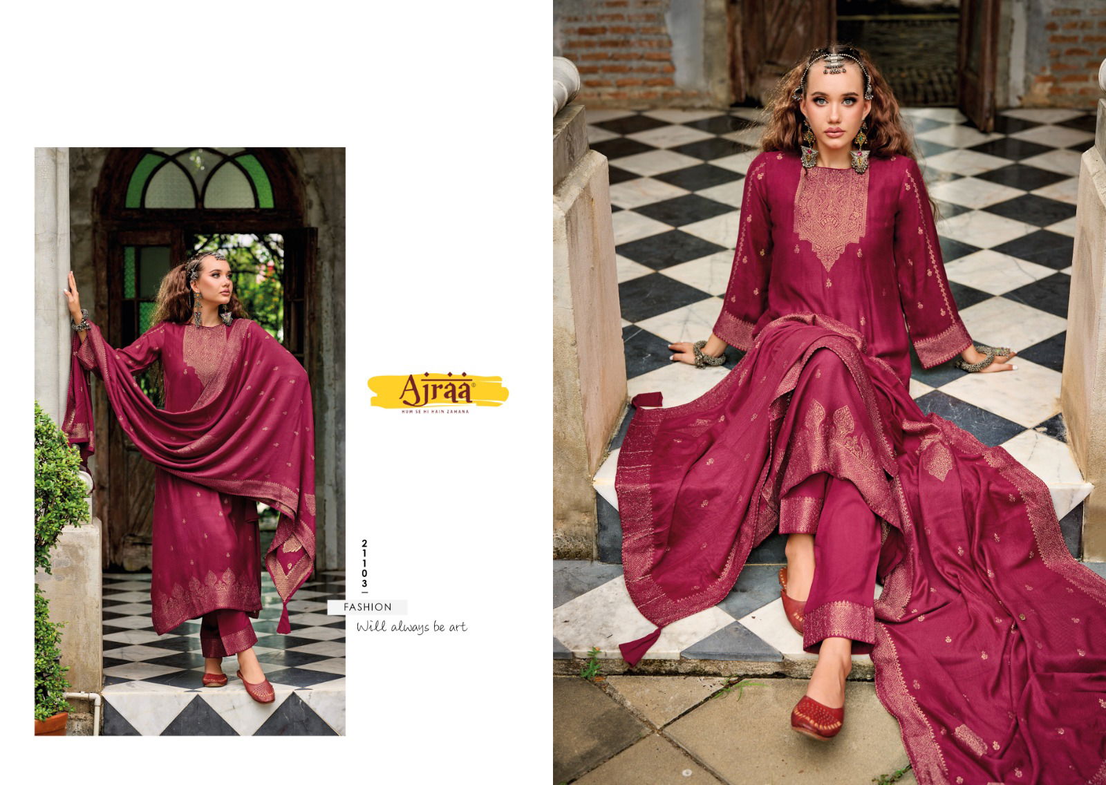 Karigiri By Ajira Pashmina Designer Salwar Suits Catalog